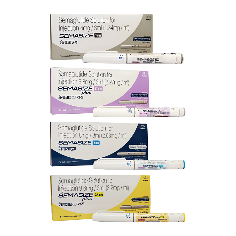 위고비 제네릭 Semasize  plus 0.5mg ,1mg, 1.7mg, 2mg, 2.4mg   1개 (4주분)